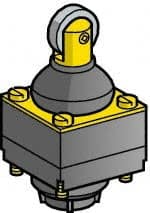 Telemecanique Sensors - 3 Inch Long, Limit Switch Head - Steel Roller, For Use with ZCK Limit Switches - Exact Tooling