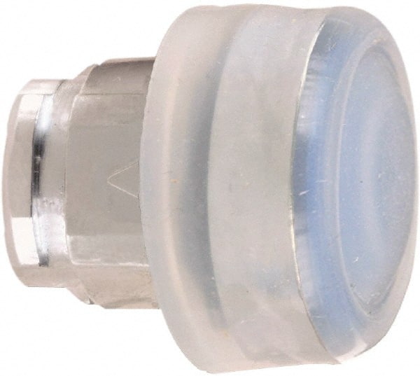 Schneider Electric - 22mm Mount Hole, Extended Straight, Pushbutton Switch Only - Round, Blue Pushbutton, Nonilluminated, Momentary (MO) - Exact Tooling
