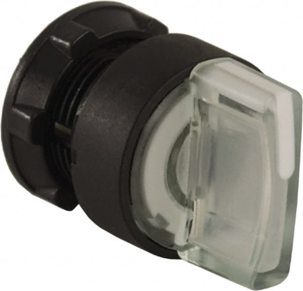 Schneider Electric - 22mm Mount Hole, 3 Position, Handle Operated, Selector Switch Only - White, Maintained (MA), Illuminated, Shock, Vibration and Water Resistant - Exact Tooling