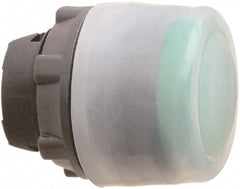 Schneider Electric - 22mm Mount Hole, Extended Straight, Pushbutton Switch Only - Round, Green Pushbutton, Nonilluminated, Momentary (MO) - Exact Tooling