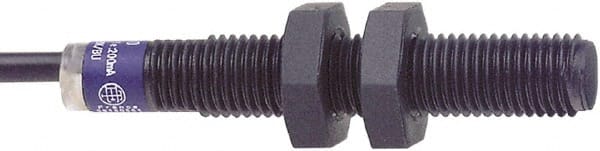 Telemecanique Sensors - NPN, PNP, 2.5mm Detection, Cylinder, Inductive Proximity Sensor - 2 Wires, IP67, 24 to 240 VAC/VDC @ 50/60 Hz, M8x1 Thread, 50mm Long - Exact Tooling