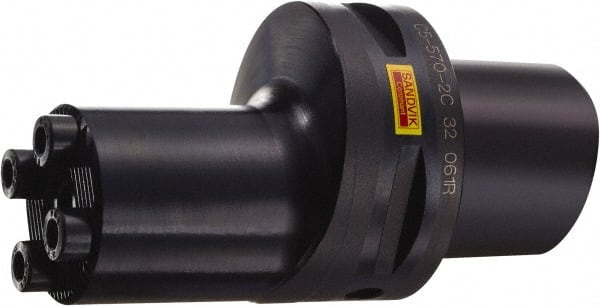 Sandvik Coromant - C6;40 System Size, Modular Tool Holding System Adapter - 80mm Projection, 40mm Body Diam, 118mm OAL, Through Coolant - Exact Tooling