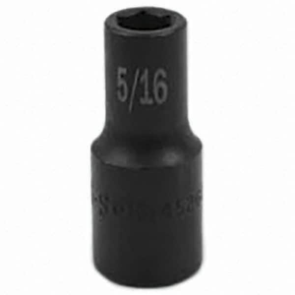SK - Impact Socket - 3/8"DR 6PT 5/16" SEMI-DEEP SOCKET - Exact Tooling