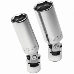 SK - 3/8" Drive Standard Socket Set - 5/8 to 13/16", Inch Measurement Standard - Exact Tooling