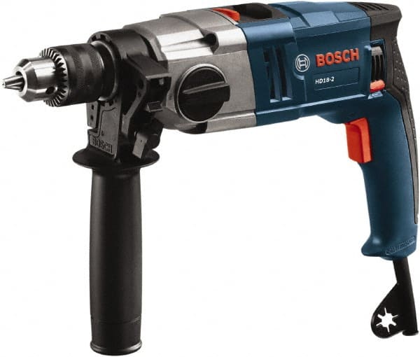 Bosch - 120 Volt 1/2" Keyed Chuck Electric Hammer Drill - 0 to 50,000 BPM, 0 to 1,200 RPM - Exact Tooling