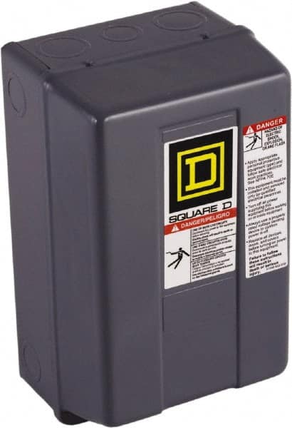 Square D - 1 NEMA Rated, 4 Pole, Electrically Held Lighting Contactor - 30 A (Tungsten), 208 VAC at 60 Hz - Exact Tooling