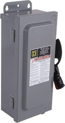 Square D - 100 Amp, 600 VAC/VDC, 3 Pole Nonfused Safety Switch - NEMA 12, 40 hp at 600 VAC, 50 hp at 600 VDC (Single Phase), 100 hp at 600 VAC, 50 hp at 600 VDC (Triple Phase), 3PST Contact Form - Exact Tooling