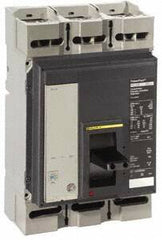Square D - 600 Amp, 600 VAC, 3 Pole, Panel Mount Molded Case Circuit Breaker - Electronic Trip, Multiple Breaking Capacity Ratings, 3/0 AWG - Exact Tooling