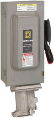 Square D - 60 Amp, 600 VAC, 3 Pole Nonfused Safety Switch - NEMA 1, 30 hp at 600 VAC (Single Phase), 60 hp at 600 VAC (Triple Phase) - Exact Tooling