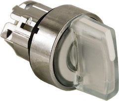 Schneider Electric - 22mm Mount Hole, 2 Position, Handle Operated, Selector Switch - White, Momentary (MO), Illuminated, Shock, Vibration and Water Resistant - Exact Tooling