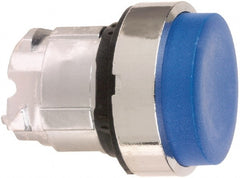 Schneider Electric - 22mm Mount Hole, Extended Straight, Pushbutton Switch Only - Round, Blue Pushbutton, Nonilluminated, Momentary (MO) - Exact Tooling