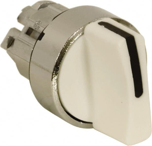 Schneider Electric - 22mm Mount Hole, 2 Position, Handle Operated, Selector Switch - White, Maintained (MA), Nonilluminated, Shock, Vibration and Water Resistant - Exact Tooling
