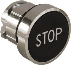 Schneider Electric - 22mm Mount Hole, Flush, Pushbutton Switch Only - Round, Black Pushbutton, Nonilluminated, Momentary (MO) - Exact Tooling