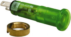 Schneider Electric - 24 V Green Lens LED Pilot Light - Quick Connect Tag Connector, 10mm Wide - Exact Tooling