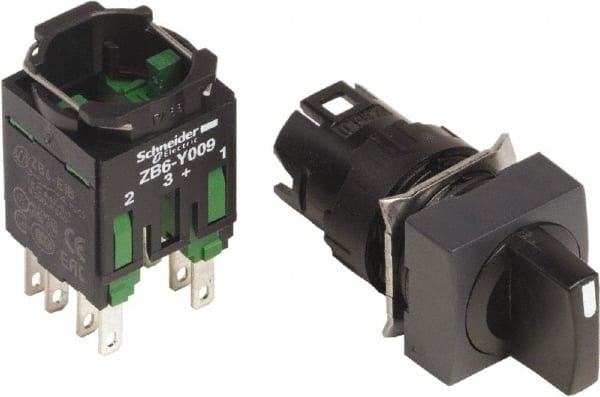 Schneider Electric - 16mm Mount Hole, 5 Position, Selector Switch Only - Maintained (MA), Nonilluminated - Exact Tooling