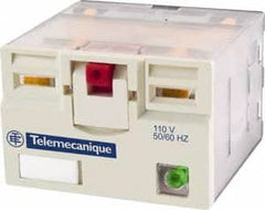 Schneider Electric - 3,750 VA Power Rating, Electromechanical Plug-in General Purpose Relay - 15 Amp at 250 VAC & 28 VDC, 4CO, 48 VDC - Exact Tooling