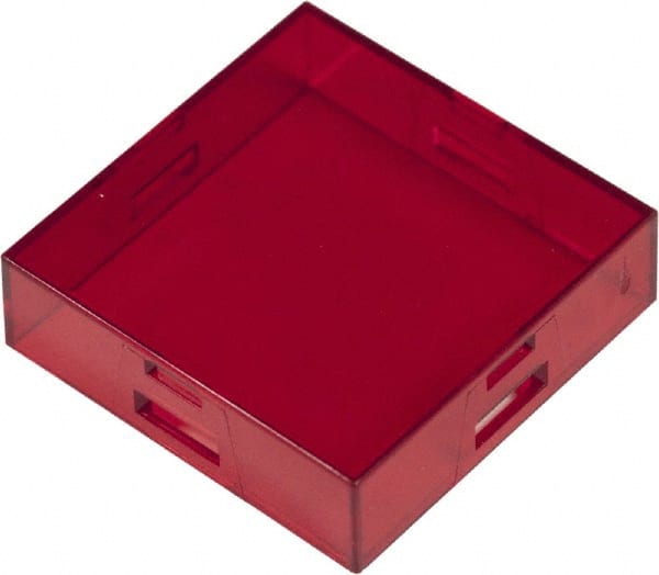 Schneider Electric - Pushbutton Switch Button Cover - Red, Square Button, Nonilluminated - Exact Tooling