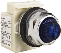 Schneider Electric - 120 VAC Blue Lens Indicating Light - Screw Clamp Connector - Exact Tooling