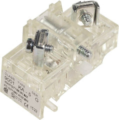 Schneider Electric - NC, 10 Amp, Electrical Switch Contact Block - 600 Volt, Screw and Solder Terminal, 1.18 Inch Hole, 30mm Hole - Exact Tooling