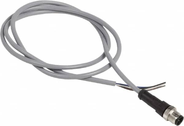 Telemecanique Sensors - 3 Amp, M12 4 Pin Male Straight Cordset Sensor and Receptacle - 250 VAC, 300 VDC, 1m Cable Length, IP67 Ingress Rating - Exact Tooling