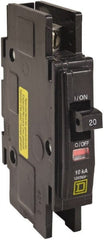 Square D - 15 Amp, 120/240 VAC, 1 Pole, DIN Rail Mounted, Flush Mount, Surface Mount Miniature Circuit Breaker - Thermal Magnetic Trip, 10 kA at 120/240 VAC Breaking Capacity, 14-2 (Aluminum), 14-2 (Copper) AWG, 74mm Deep x 103mm High x 19mm Wide - Exact Tooling
