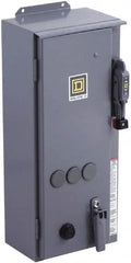 Square D - 3 Pole, 600 VAC, 27 Continuous Amp, 10 hp, Enclosed NEMA Combination Starter - NEMA 12, 30 Amp Short Circuit Protection - Exact Tooling