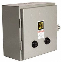 Square D - 110 Coil VAC at 50 Hz, 120 Coil VAC at 60 Hz, 18 Amp, Nonreversible Enclosed Enclosure NEMA Motor Starter - 1 Phase hp: 3 at 200 Volt, 3 at 230 Volt, 5 at 460-575 Volt, 1 Enclosure Rating - Exact Tooling
