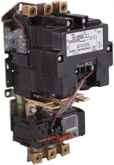 Square D - 208 Coil VAC at 60 Hz, 135 Amp, NEMA Size 4, Nonreversible Open Enclosure NEMA Motor Starter - 40 hp at 1 Phase - Exact Tooling