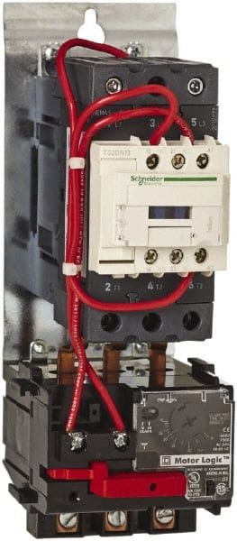Schneider Electric - 120 Coil VAC, 45 Amp, NEMA Size 2, Nonreversible Open Enclosure NEMA Motor Starter - 3 Phase hp: 10 at 200 VAC, 15 at 230 VAC, 25 at 460 VAC, 25 at 575 VAC - Exact Tooling