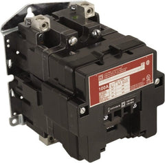 Square D - No Enclosure, 2 Pole, Electrically Held Lighting Contactor - 100 A (Tungsten), 24 VAC at 60 Hz - Exact Tooling
