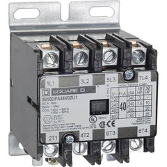 Square D - 4 Pole, 40 Amp Inductive Load, 600 Coil VAC, Definite Purpose Contactor - Exact Tooling