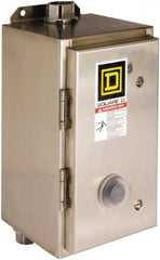Square D - 220 Coil VAC at 50 Hz, 240 Coil VAC at 60 Hz, 45 Amp, NEMA Size 2, Nonreversible Enclosed Enclosure NEMA Motor Starter - 3 Phase hp: 10 at 200 VAC, 15 at 230 VAC, 25 at 460 VAC, 25 at 575 VAC, 4x Enclosure Rating - Exact Tooling