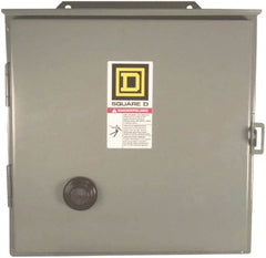 Square D - 120 Coil VAC at 60 Hz, 480 Coil VAC at 60 Hz, 27 Amp, NEMA Size 1, Reversible Enclosed Enclosure NEMA Motor Starter - 3 Phase hp: 10 at 460 VAC, 10 at 575 VAC, 7-1/2 at 200 VAC, 7-1/2 at 230 VAC, 12 Enclosure Rating - Exact Tooling