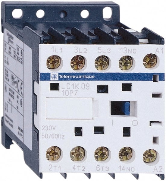 Schneider Electric - 3 Pole, 230 Coil VAC at 50/60 Hz, 16 Amp at 690 VAC, 20 Amp at 440 VAC and 9 Amp at 440 VAC, IEC Contactor - CSA, RoHS Compliant, UL Listed - Exact Tooling