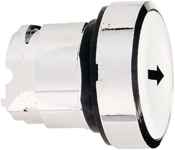 Schneider Electric - 22mm Mount Hole, Flush, Pushbutton Switch Only - Round, White Pushbutton, Nonilluminated, Momentary (MO) - Exact Tooling