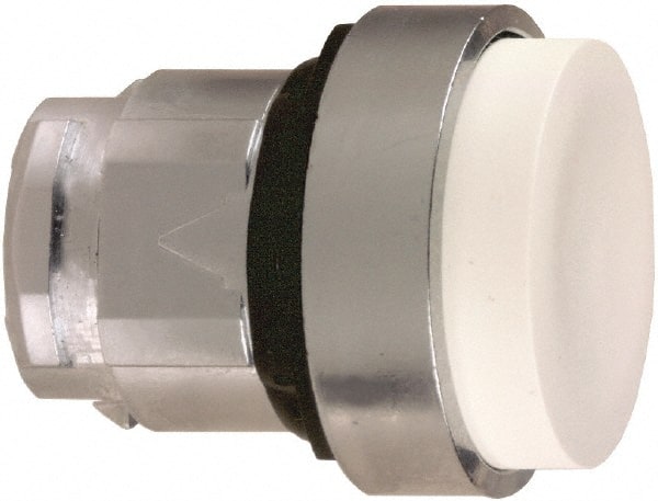 Schneider Electric - 22mm Mount Hole, Extended Straight, Pushbutton Switch Only - Round, White Pushbutton, Nonilluminated, Momentary (MO) - Exact Tooling