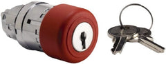 Schneider Electric - 22mm Mount Hole, Extended Mushroom Head, Pushbutton Switch Only - Round, Red Pushbutton, Maintained (MA), Momentary (MO) - Exact Tooling