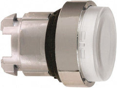 Schneider Electric - 22mm Mount Hole, Extended Straight, Pushbutton Switch Only - Round, Clear Pushbutton, Nonilluminated, Momentary (MO) - Exact Tooling