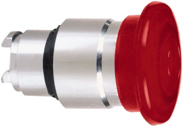 Schneider Electric - 22mm Mount Hole, Extended Mushroom Head, Pushbutton Switch Only - Round, Red Pushbutton, Nonilluminated, Momentary (MO) - Exact Tooling