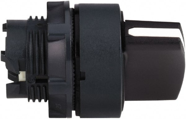 Schneider Electric - 22mm Mount Hole, 2 Position, Handle Operated, Selector Switch Only - Black, Momentary (MO), Nonilluminated, Shock, Vibration and Water Resistant - Exact Tooling