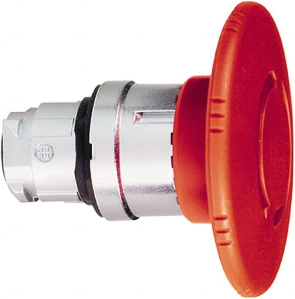 Schneider Electric - 22mm Mount Hole, Extended Mushroom Head, Pushbutton Switch Only - Round, Red Pushbutton, Maintained (MA), Momentary (MO) - Exact Tooling