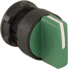 Schneider Electric - 22mm Mount Hole, 3 Position, Handle Operated, Selector Switch Only - Green, Maintained (MA), Nonilluminated, Shock, Vibration and Water Resistant - Exact Tooling