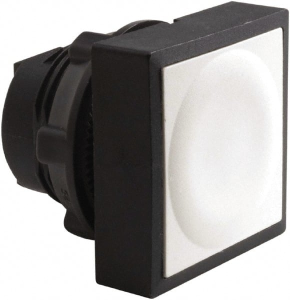 Schneider Electric - 22mm Mount Hole, Flush, Pushbutton Switch Only - Square, White Pushbutton, Nonilluminated, Momentary (MO) - Exact Tooling