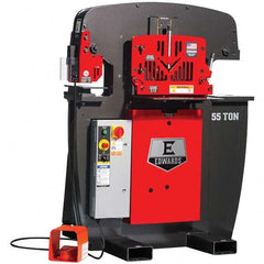 Edwards Manufacturing - Ironworkers Throat Depth (Inch): 7 Punching Pressure (Ton): 55 - Exact Tooling