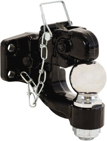 Buyers Products - 16,000 Lb Capacity, 6.86" Long, 2-5/16" Shank, Pintle Hook Hitch Drawbar with Ball - Vehicle Class Unrated, 9/16" Ball Hole Diam, 2-5/16" Ball Diam - Exact Tooling