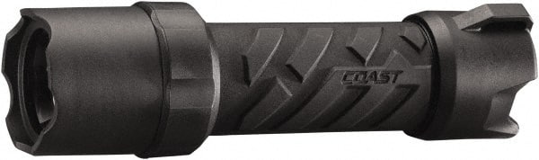 Coast Cutlery - White LED Bulb, 300 Lumens, Industrial/Tactical Flashlight - Black Stainless Steel Body, 4 AAA Batteries Included - Exact Tooling