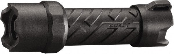 Coast Cutlery - White LED Bulb, 250 Lumens, Industrial/Tactical Flashlight - Black Stainless Steel Body, 3 AAA Batteries Included - Exact Tooling