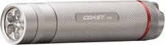 Coast Cutlery - White LED Bulb, 150 Lumens, Industrial/Tactical Flashlight - Silver Aluminum Body, 3 AAA Batteries Included - Exact Tooling