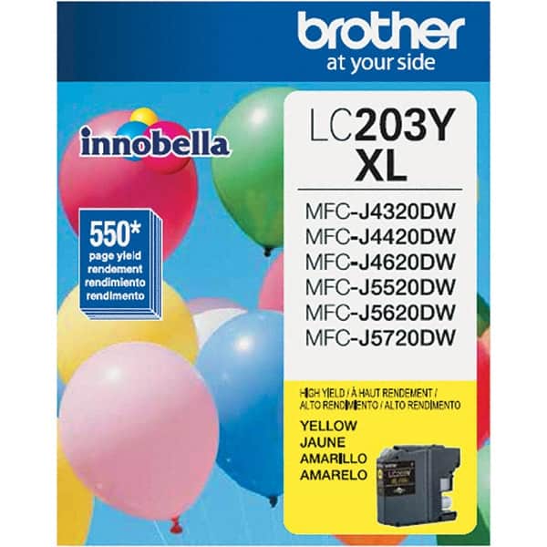Brother - Yellow Ink Cartridge - Use with Brother MFC-J460DW, J480DW, J485DW, J680DW, J880DW, J885DW, J4320DW, J4420DW, J4620DW, J5520DW, J5620DW, J5720DW - Exact Tooling