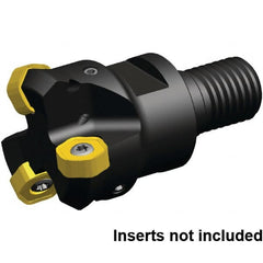 Kennametal - 45° Lead Angle, 40.17mm Max Cut Diam, 32mm Min Cut Diam, 3.23mm Max Depth of Cut, Indexable Chamfer and Angle End Mill - 3 Inserts, HNGJ0604ANENLD Insert Style, 64.5mm Overall Length, Through Coolant, Straight Shank, 90° Included Angle - Exact Tooling